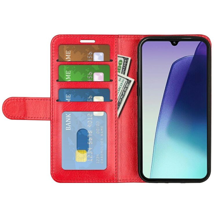 Чехол-книжка Deexe Wallet Style для Xiaomi Redmi 14C / Redmi A4 5G / Poco C75 - Red: фото 5 из 10