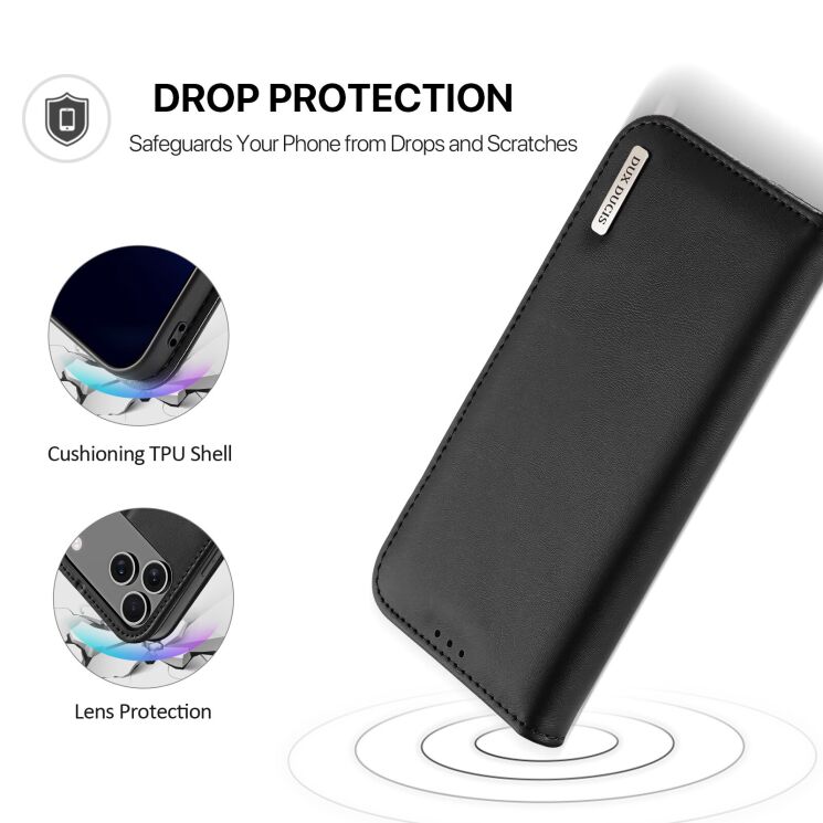 Чохол-книжка Dux Ducis Hivo Series для iPhone 18 Pro - Black: фото 4 з 7