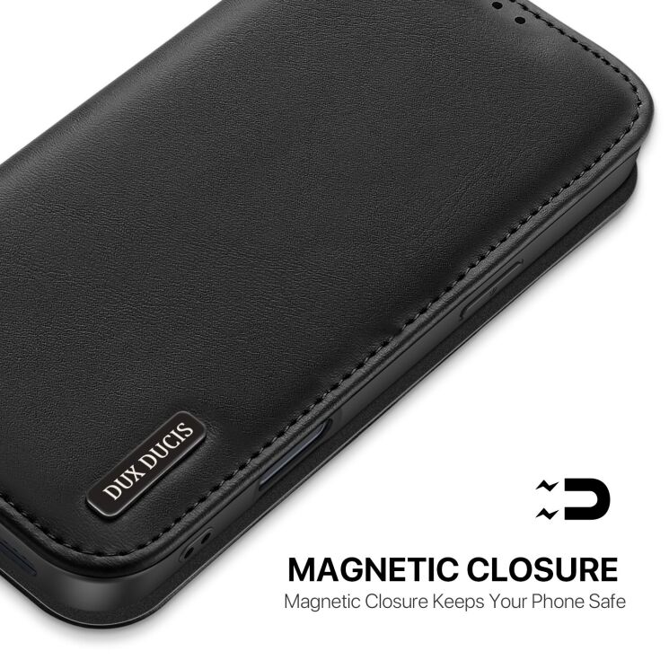Чохол-книжка Dux Ducis Hivo Series для iPhone 18 Pro - Black: фото 5 з 7