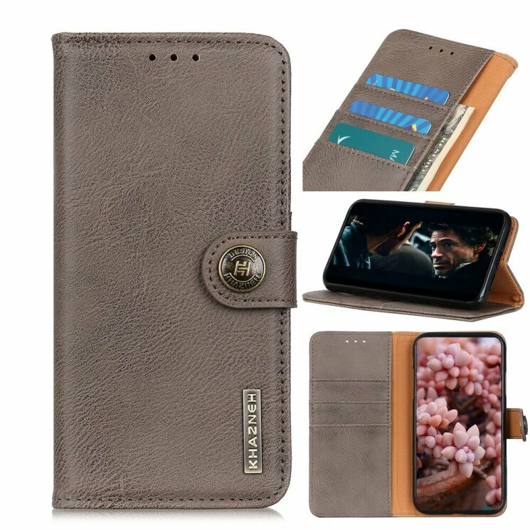 Чехол-книжка KHAZNEH Wallet Cover для Motorola Moto G8 Power - Grey: фото 1 из 11