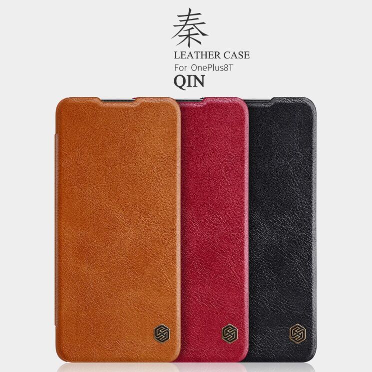 Чехол-книжка NILLKIN Qin Series для OnePlus 8T - Black: фото 8 из 18