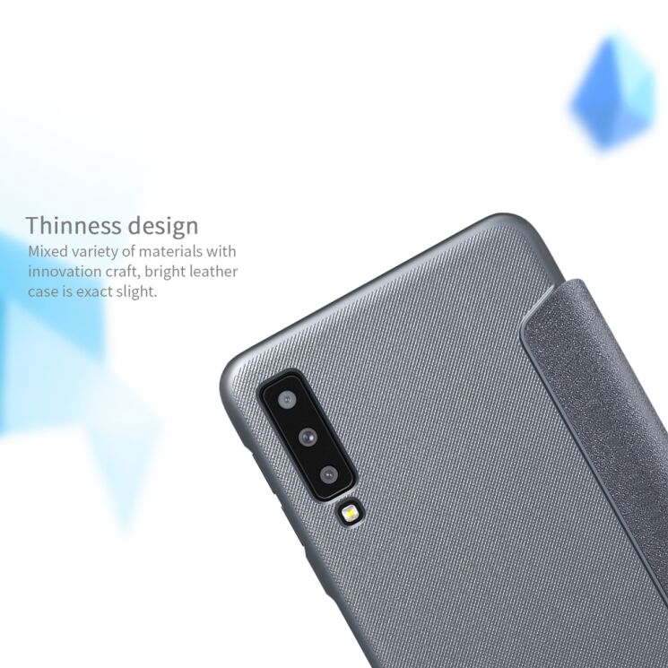 Чехол-книжка NILLKIN Sparkle Series для Samsung Galaxy A7 2018 (A750) - Grey: фото 13 из 14