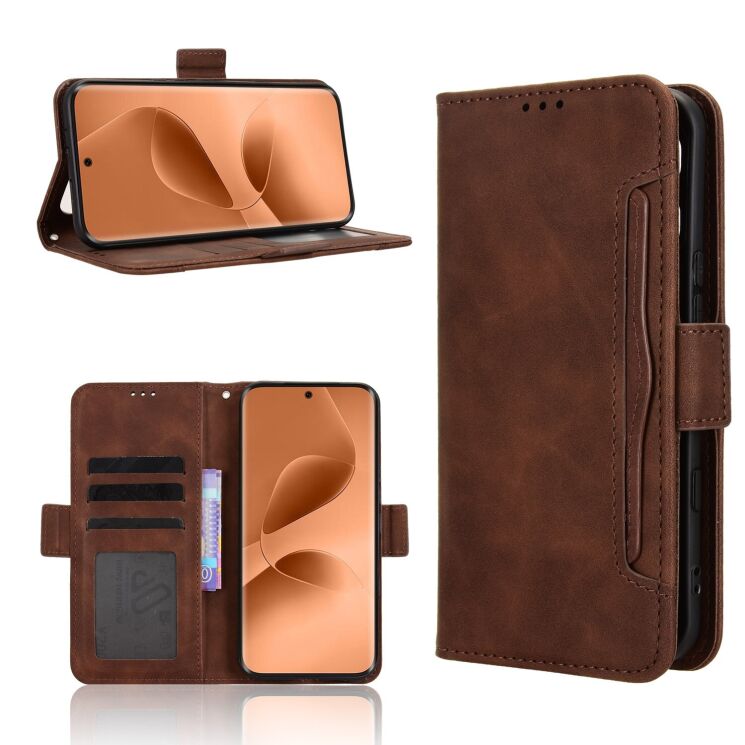 Чехол-книжка с карманами Deexe Wallet Stand для Infinix Note Edge - Brown (409201Z) Чехол-книжка с карманами Deexe Wallet Stand для Infinix Note Edge - Brown: фото 8 из 15