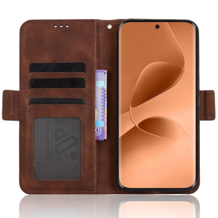 Чехол-книжка с карманами Deexe Wallet Stand для Infinix Note Edge - Brown (409201Z) Чехол-книжка с карманами Deexe Wallet Stand для Infinix Note Edge - Brown: фото 5 из 15
