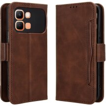 Чохол-книжка з кишеньками Deexe Wallet Stand для Infinix Note Edge - Brown: фото 1 з 15