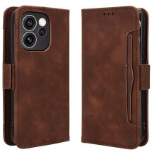 Чохол-книжка з кишеньками Deexe Wallet Stand для OPPO Reno 15 Pro - Brown: фото 1 з 15