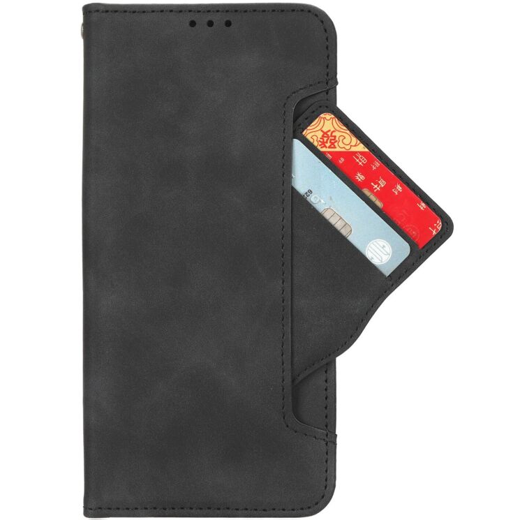 Чехол-книжка с карманами Deexe Wallet Stand для TECNO Spark 50 - Black: фото 3 из 17
