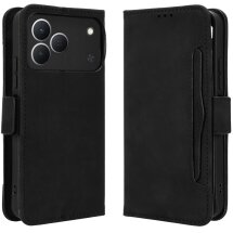 Чехол-книжка с карманами Deexe Wallet Stand для TECNO Spark 50 - Black: фото 1 из 17