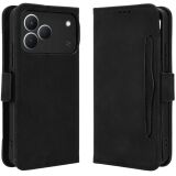 Чехол-книжка с карманами Deexe Wallet Stand для TECNO Spark 50 - Black: фото 1 из 17