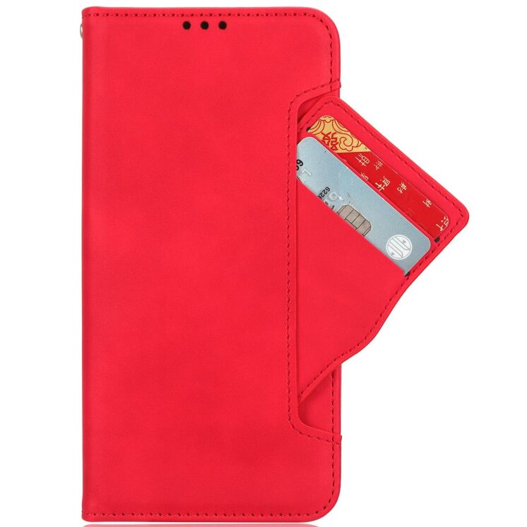 Чохол-книжка з кишеньками Deexe Wallet Stand для Xiaomi Poco X8 Pro - Red: фото 3 з 17