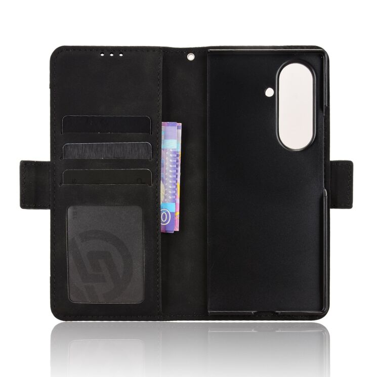 Чехол-книжка с карманами Deexe Wallet Stand (FF) для Samsung Galaxy Fold 8 Ultra - Black: фото 4 из 8