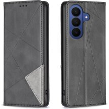 Чохол-книжка з кишеньками UniCase Geometric Pattern для Samsung Galaxy A18 / A17 (A175) / A26 (A266) - Black: фото 1 з 10