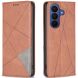 Чохол-книжка з кишеньками UniCase Geometric Pattern для Samsung Galaxy A57 (A576) - Brown (406100Z). Фото 1 з 10