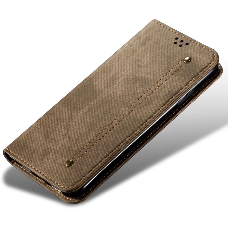 Чехол-книжка с карманами UniCase Jeans Wallet для Samsung Galaxy A37 (A376) - Khaki: фото 4 из 7