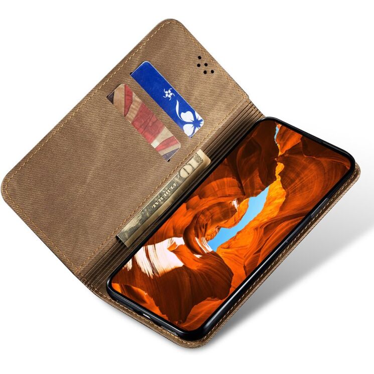 Чехол-книжка с карманами UniCase Jeans Wallet для Samsung Galaxy A37 (A376) - Khaki: фото 2 из 7