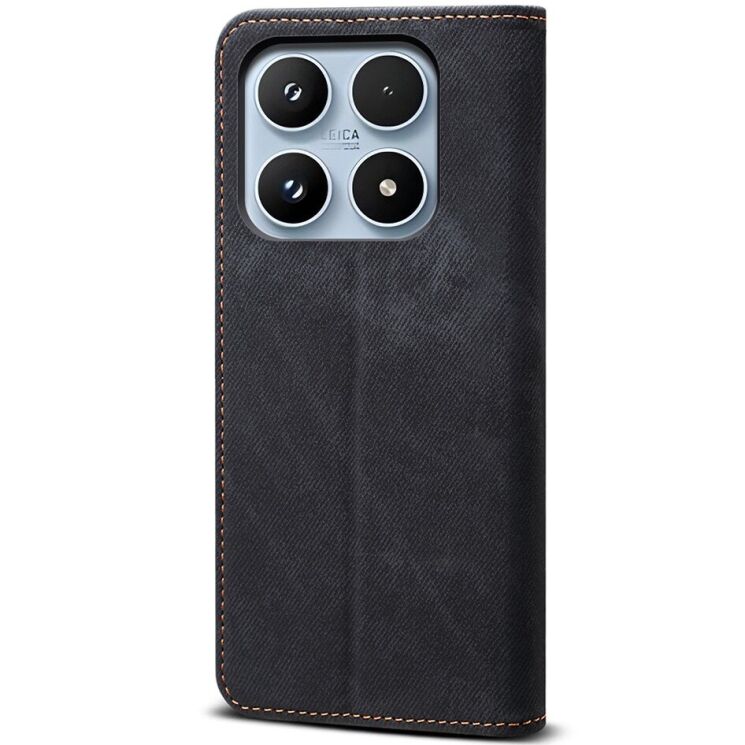 Чохол-книжка з кишеньками UniCase Jeans Wallet для Xiaomi 17 - Black: фото 6 з 7
