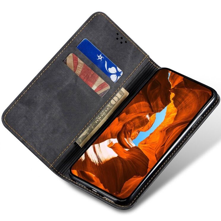Чохол-книжка з кишеньками UniCase Jeans Wallet для Xiaomi 17 - Black: фото 2 з 7