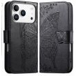Чохол-книжка з малюнком UniCase Butterfly Pattern для iPhone 18 Pro Max / 17 Pro Max - Black (423827B)
