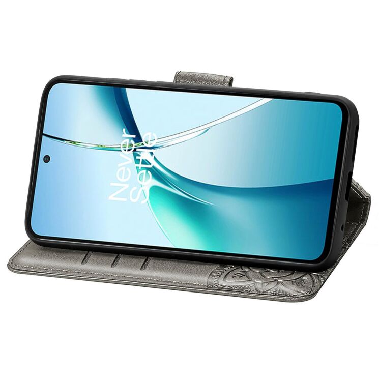 Чехол-книжка с рисунком UniCase Butterfly Pattern для Motorola Moto G86 Power - Grey: фото 3 из 8