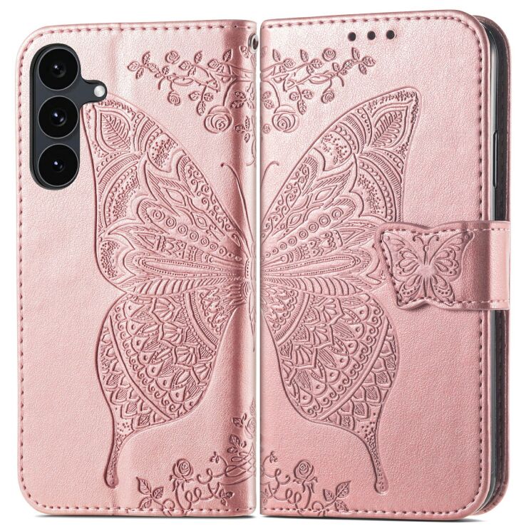 Чехол-книжка с рисунком UniCase Butterfly Pattern для Samsung Galaxy S26 FE - Rose Gold (412726RG) Чехол-книжка с рисунком UniCase Butterfly Pattern для Samsung Galaxy S26 FE - Rose Gold: фото 1 из 6