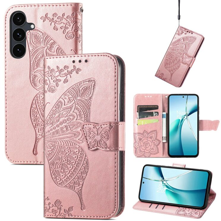 Чехол-книжка с рисунком UniCase Butterfly Pattern для Samsung Galaxy S26 FE - Rose Gold (412726RG) Чехол-книжка с рисунком UniCase Butterfly Pattern для Samsung Galaxy S26 FE - Rose Gold: фото 4 из 6