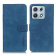 Чехол-книжка с застежкой KHAZNEH Retro Wallet для Motorola Edge 70 Max - Blue (435514L)