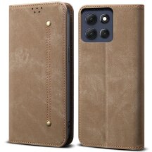 Чохол-книжка UniCase Jeans Wallet для Motorola Moto G86 - Khaki: фото 1 з 6