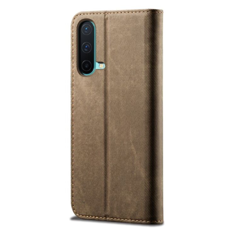 Чехол-книжка с кармашками UniCase Jeans Wallet для OnePlus Nord CE - Green: фото 3 из 18