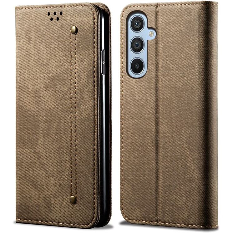 Чехол-книжка UniCase Jeans Wallet для Samsung Galaxy A25 (A256) - Khaki: фото 1 из 6