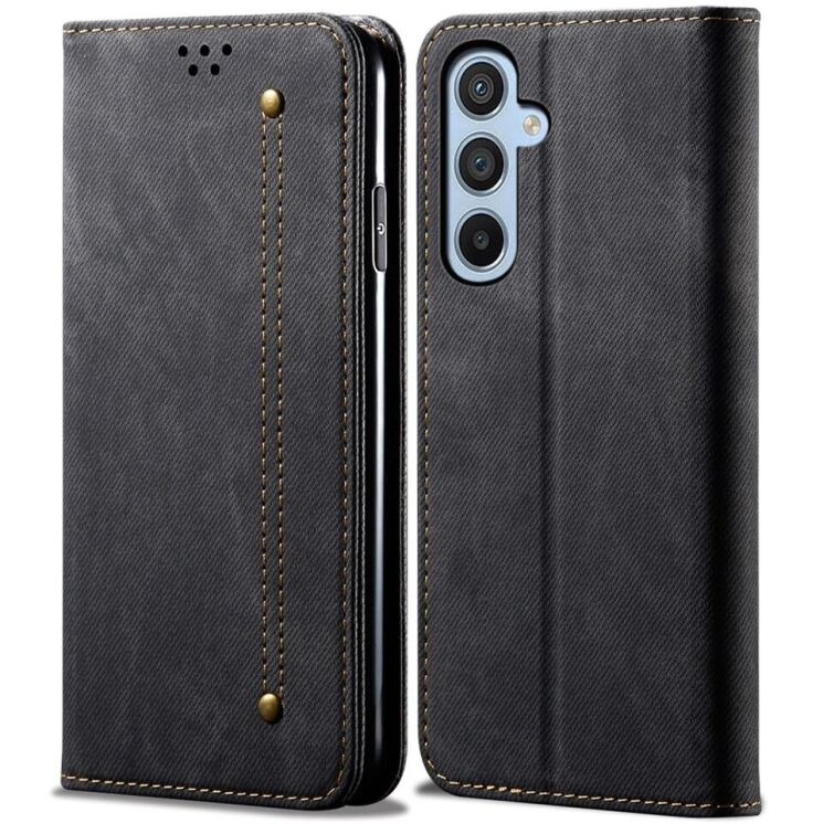 Чохол-книжка UniCase Jeans Wallet для Samsung Galaxy M15 (M156) - Black: фото 1 з 6