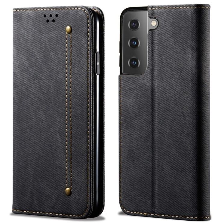 Чохол-книжка UniCase Jeans Wallet для Samsung Galaxy S21 FE (G990) - Black: фото 1 з 13