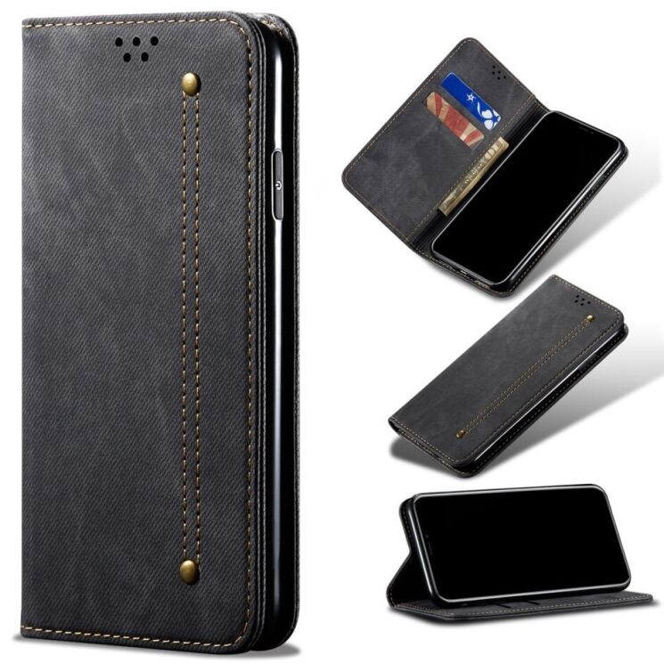 Чохол-книжка UniCase Jeans Wallet для Samsung Galaxy S21 FE (G990) - Black: фото 7 з 13