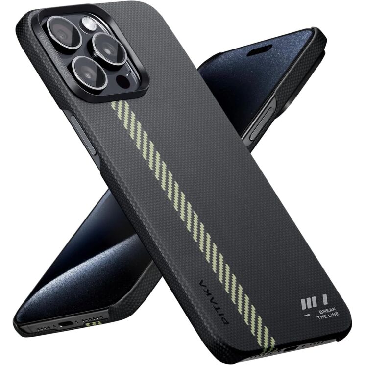Чехол Pitaka MagEZ Case 5 для Apple iPhone 15 Pro Max KI1501BTLM - Break The Line: фото 3 из 14