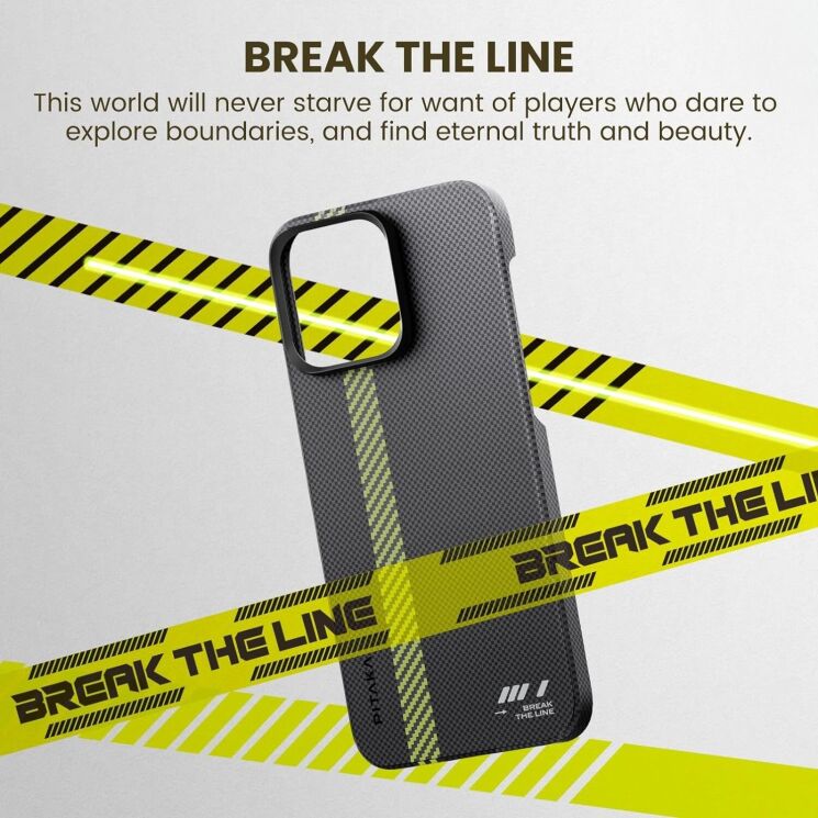 Чехол Pitaka MagEZ Case 5 для Apple iPhone 15 Pro Max KI1501BTLM - Break The Line: фото 7 из 14