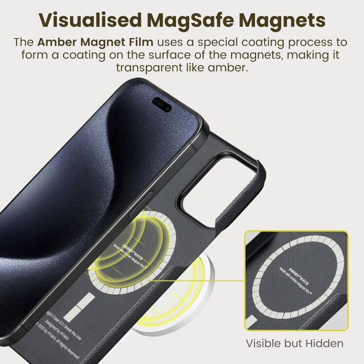 Чехол Pitaka MagEZ Case 5 для Apple iPhone 15 Pro Max KI1501BTLM - Break The Line: фото 12 из 14