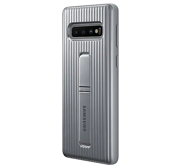 Чехол Protective Standing Cover для Samsung Galaxy S10 (G973) EF-RG973CSEGRU - Silver: фото 3 из 8
