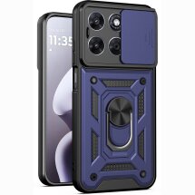 Чохол із захистом камери Deexe Armor Shield для Motorola Moto G57 / G57 Power / G67 Power - Blue: фото 1 з 9