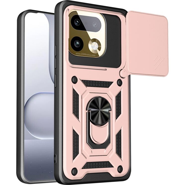 Чехол с защитой камеры Deexe Armor Shield для Realme 16 Pro - Rose Gold (428014RG) Чехол с защитой камеры Deexe Armor Shield для Realme 16 Pro - Rose Gold: фото 1 из 9