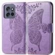Чехол UniCase Butterfly Pattern для Motorola Edge 50 Neo - Light Purple (367126LV)