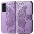 Чехол UniCase Butterfly Pattern для Samsung Galaxy S24 FE (S721) - Light Purple (367533LV)