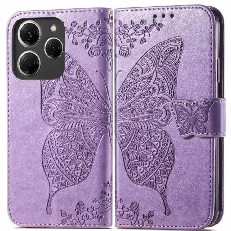 Чохол UniCase Butterfly Pattern для TECNO Spark 20 Pro - Light Purple: фото 1 з 8