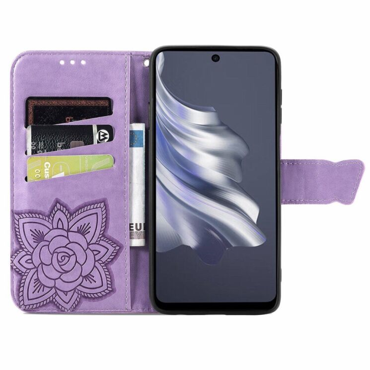Чохол UniCase Butterfly Pattern для TECNO Spark 20 Pro - Light Purple: фото 2 з 8