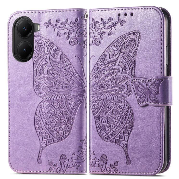 Чохол UniCase Butterfly Pattern для Xiaomi Poco X7 Pro - Light Purple: фото 2 з 12