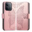 Чохол-книжка з малюнком UniCase Butterfly Pattern для Xiaomi Redmi 15C / Poco C85 - Rose Gold (386156RG)