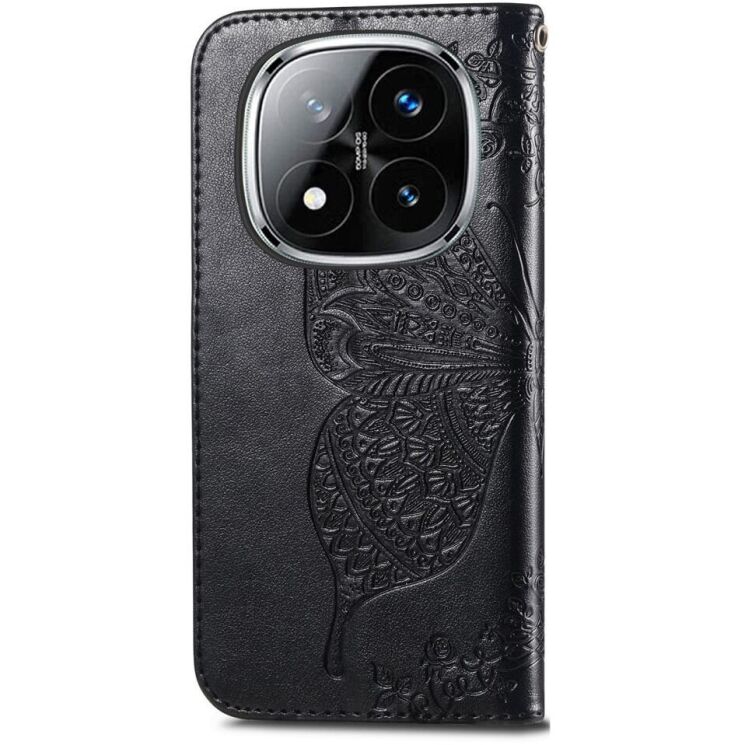 Чехол UniCase Butterfly Pattern для Xiaomi Redmi Note 14 Pro Plus - Black: фото 5 из 9