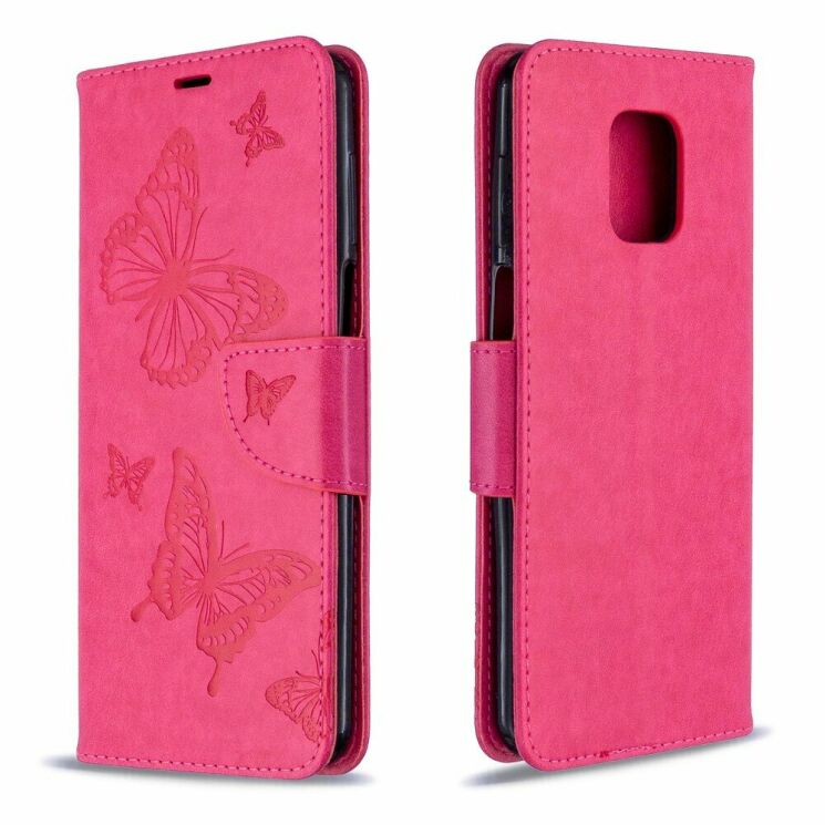 Чохол UniCase Butterfly Pattern для Xiaomi Redmi Note 9 Pro Max / Note 9 Pro / Note 9s - Rose: фото 6 з 9
