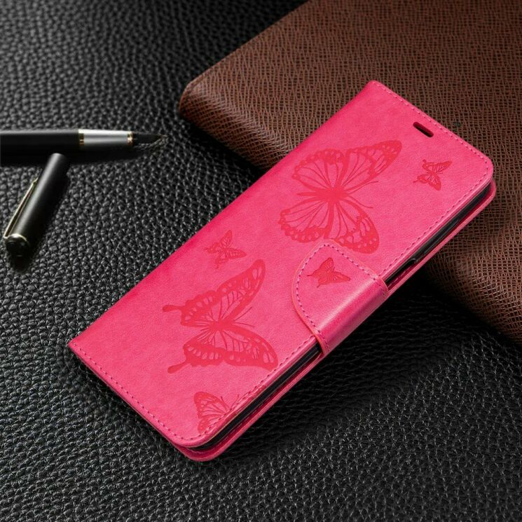 Чохол UniCase Butterfly Pattern для Xiaomi Redmi Note 9 Pro Max / Note 9 Pro / Note 9s - Rose: фото 2 з 9