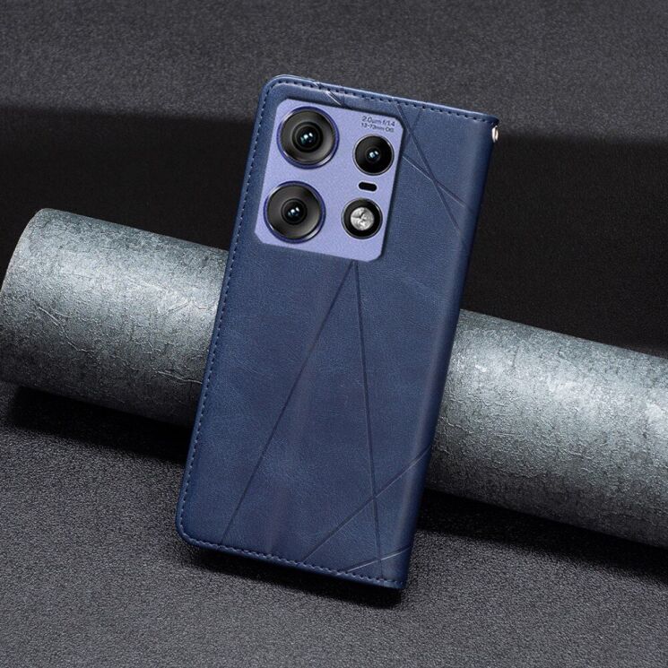 Чохол UniCase Geometric Pattern для Motorola Edge 50 Pro - Blue: фото 4 з 8