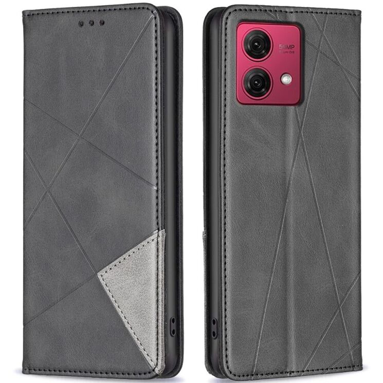 Чехол UniCase Geometric Pattern для Motorola Moto G84 - Black: фото 1 из 8