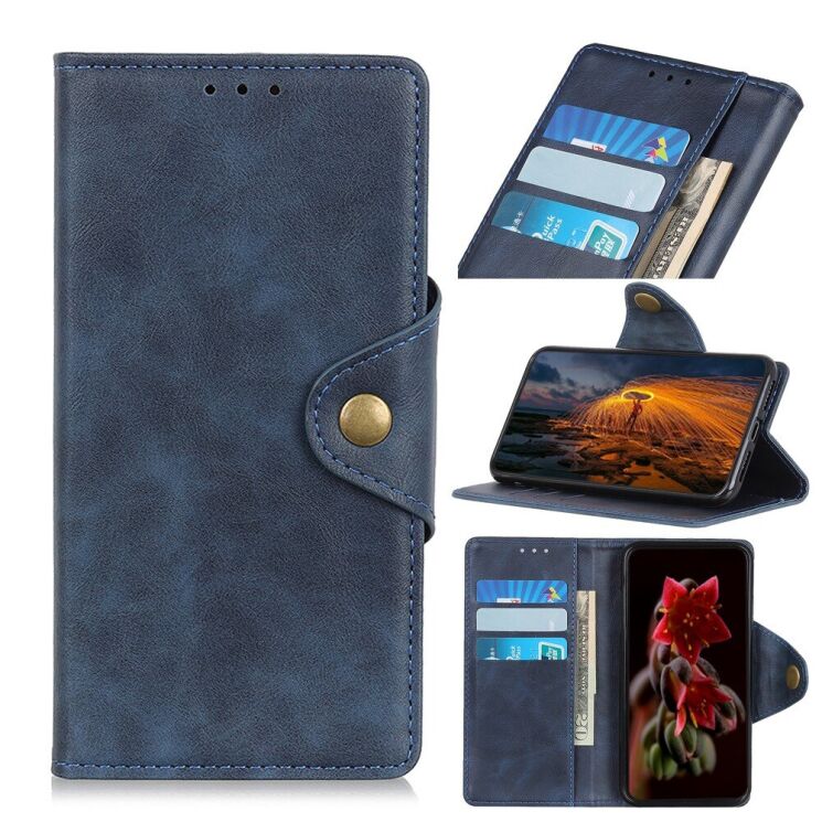 Чохол UniCase Vintage Wallet для Realme C21 - Blue: фото 1 з 13